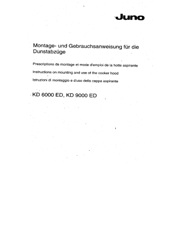 Manuel du propriétaire | Juno KD9000ED Manuel utilisateur | Fixfr