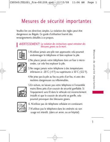 LG LGCX8560.ATLSBK Manuel du propriétaire | Fixfr