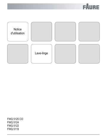 Manuel du propriétaire | Faure FWQ5119 Lave-linge Manuel utilisateur | Fixfr