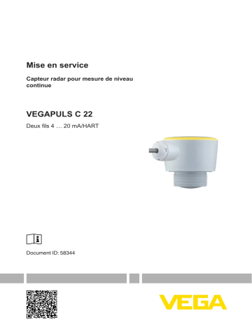 Mode d'emploi | Vega VEGAPULS C 22 Wired radar sensor for continuous level measurement Operating instrustions | Fixfr