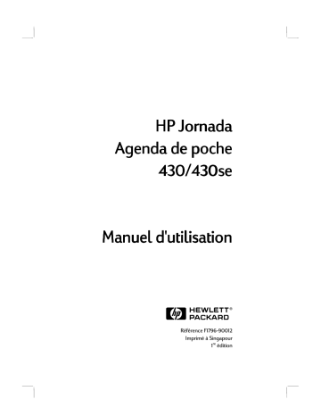 HP Jornada 430 SE Mode d'emploi | Fixfr