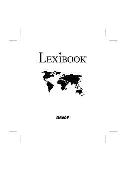 Lexibook DICTIONNAIRE DU FRANCAIS D600F Manuel utilisateur