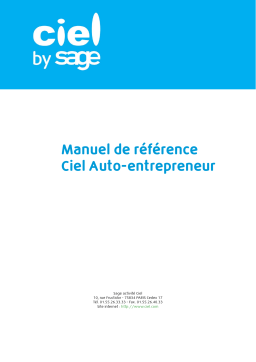 Ciel Auto-Entrepreneur 2015 Manuel utilisateur