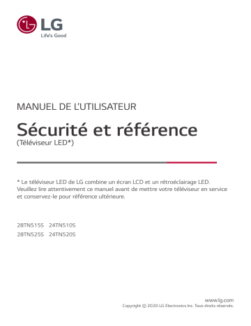 24TN510S-PZ | LG 28TN515S-PZ Manuel du propriétaire | Fixfr