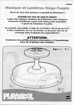 Hasbro MUSIQUE ET LUMIERES SIEGE TOUPIE-SIT N SPIN Manuel utilisateur