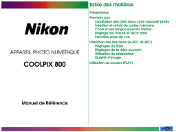 Nikon Coolpix 800 Manuel utilisateur