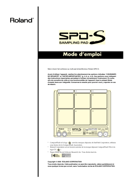 Roland SPD-S Manuel utilisateur