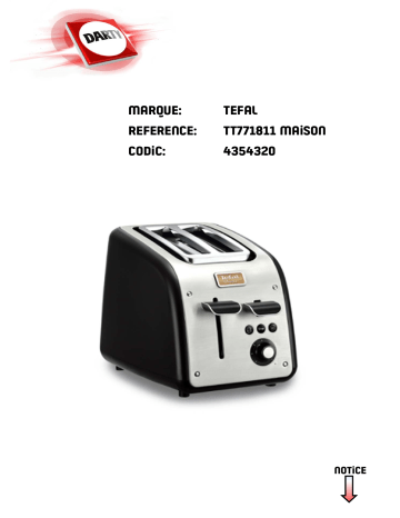 Manuel du propriétaire | Tefal TT771811 MAISON Manuel utilisateur | Fixfr