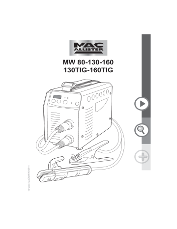 Mac Allister MW160-TIG Mode d'emploi | Fixfr