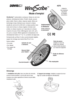 WindScribe Anémomètre à ultrasons : Chat IA et PDF