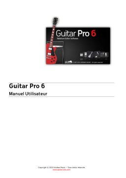 GUITAR PRO 6 Manuel utilisateur