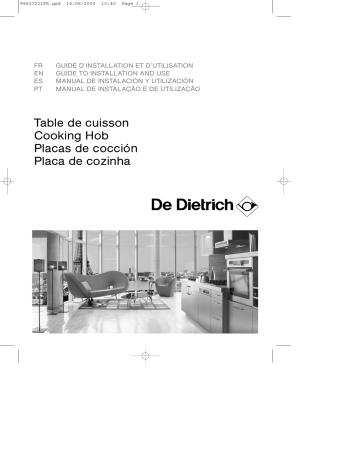 DTV525BE1 | Manuel du propriétaire | De Dietrich DTV525XE1 Manuel utilisateur | Fixfr