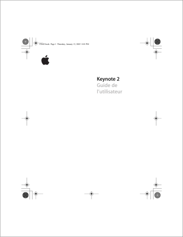 Apple Keynote 2 Mode d'emploi | Fixfr