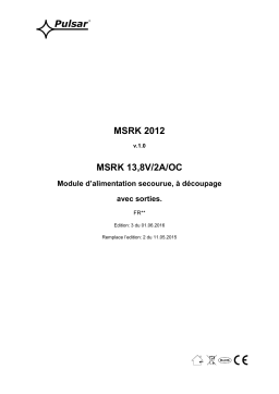 Pulsar MSRK2012 - v1.0 Manuel utilisateur