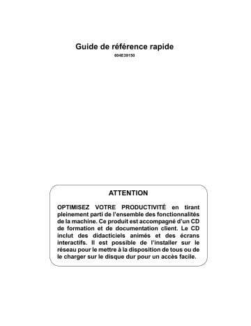 Guide de référence | Xerox 5030/5050 WorkCentre Manuel utilisateur | Fixfr