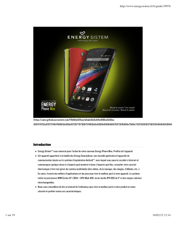 Mode d'emploi | ENERGY SISTEM Energy Phone Max Manuel utilisateur | Fixfr
