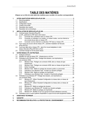 Hercules EPlug 200  Manuel utilisateur | Fixfr
