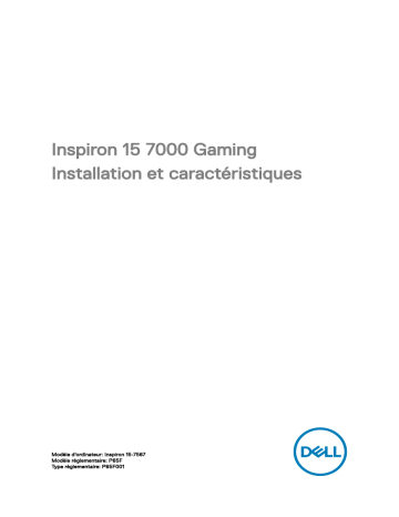 Dell Inspiron 15 Gaming 7567 laptop Guide de démarrage rapide | Fixfr