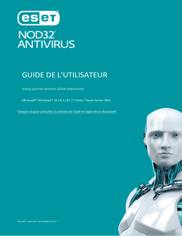 ESET NOD32 Antivirus Mode d'emploi | Fixfr