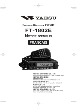 YAESU FT-1802 Manuel utilisateur