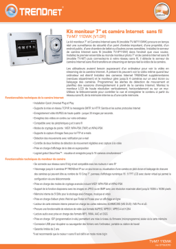 Trendnet TV-M7110WK SecurView 7” Wireless Camera Monitor Kit Fiche technique