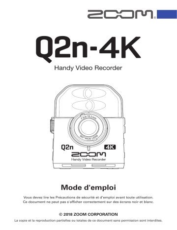 Zoom Q2n 4k Mode d'emploi | Fixfr