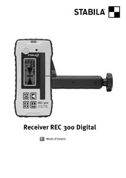 Stabila Récepteur REC 300 Digital Laser Accessoire Manuel utilisateur