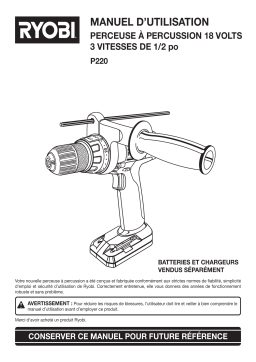 Ryobi P220 Manuel utilisateur