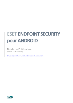 ESET Endpoint Security 2 Android Manuel utilisateur