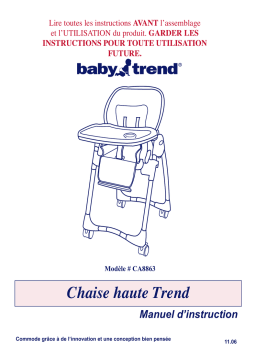 Baby Trend Trend High Chair Playard Manuel utilisateur