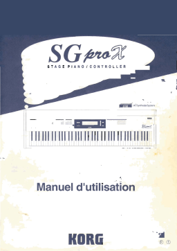 Korg SGproX Manuel utilisateur