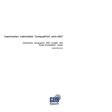 Compuprint 4247X03 4247X03plus Impact Printer Guide de démarrage rapide | Fixfr