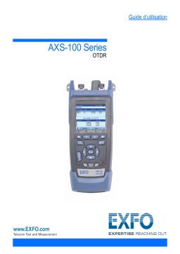 EXFO AXS-100 Series OTDR Mode d'emploi