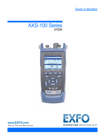EXFO AXS-100 Series OTDR Mode d'emploi | Fixfr