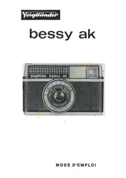 VOIGTLANDER Bessy AK Manuel utilisateur