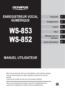 Olympus WS 852 Manuel utilisateur