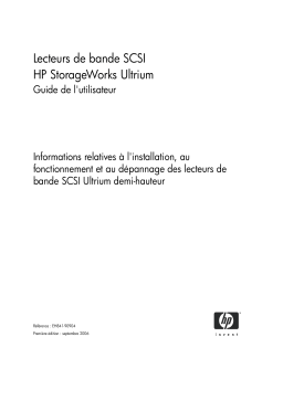 HP STORAGEWORKS ULTRIUM 448 TAPE DRIVE Manuel utilisateur