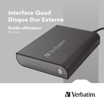 Manuel du propriétaire | Verbatim QUAD INTERFACE Manuel utilisateur | Fixfr