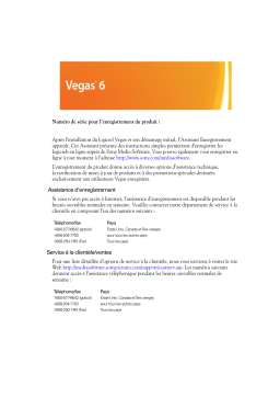 Sony Vegas 6 Manuel utilisateur