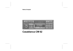 Blaupunkt casablanca cm 62 Manuel utilisateur