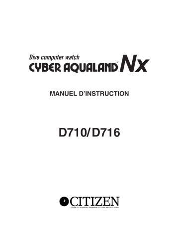 Manuel du propriétaire | CITIZEN WATCH D71 Manuel utilisateur | Fixfr