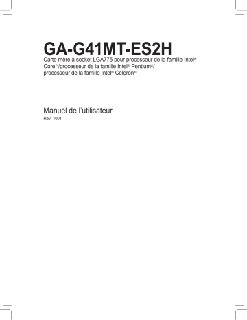 Manuel du propriétaire | Gigabyte GA-G41MT-ES2H Manuel utilisateur | Fixfr