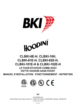 BKI CLBKI-10E-H Ventless Combi Oven Manuel utilisateur