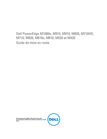 Dell PowerEdge M520 server Guide de démarrage rapide | Fixfr