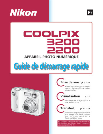 Manuel du propriétaire | Nikon Coolpix 3200 Manuel utilisateur | Fixfr