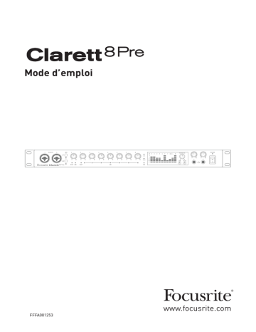 Focusrite Clarett 8Pre Mode d'emploi | Fixfr