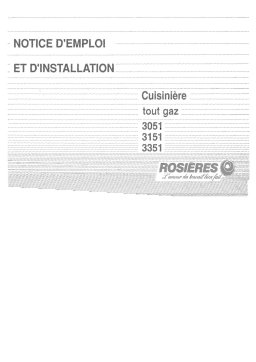 ROSIERES 3051 Manuel utilisateur