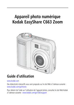 Kodak EasyShare C663 Zoom Manuel utilisateur