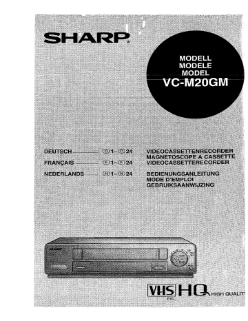 Manuel du propriétaire | Sharp VC-M20GM Manuel utilisateur | Fixfr