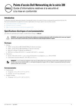 Dell W-Series 334/335 Access Points Manuel utilisateur